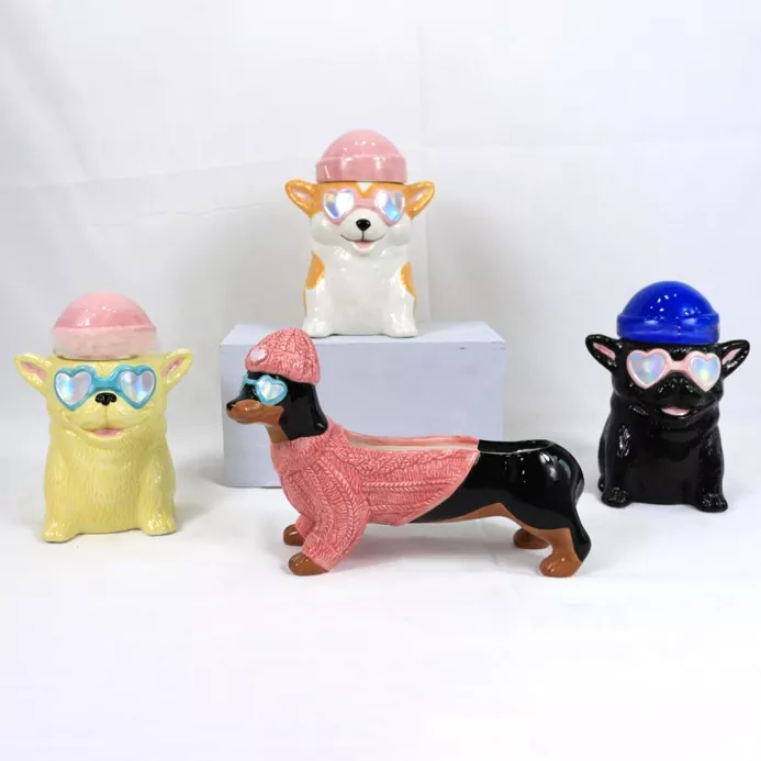 Dierlijke keramische kandelaar Dierlijke keramische kandelaar