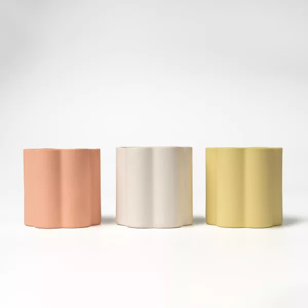 Artistieke bloemenrand keramische kaarsenhouder