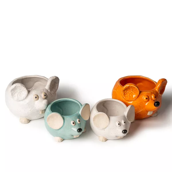 Muisvormige keramische kandelaars