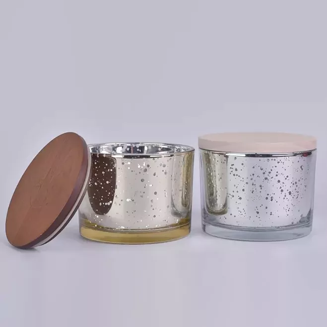 Ronde glazen kandelaar