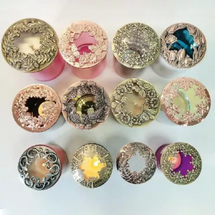 Universal Hollow Iron Candle Jar deksel